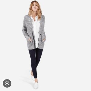 Everlane Chunky Wool Cardigan - marked gray, EUC